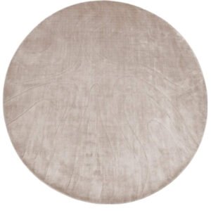Round Neutral Toned Rug