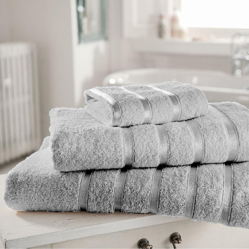 Kensington Towel Collection — Hand Towel — Silver