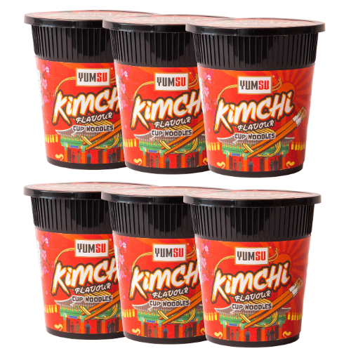 Yumsu Cup Noodles Kimchi Flavour 60g Assorted