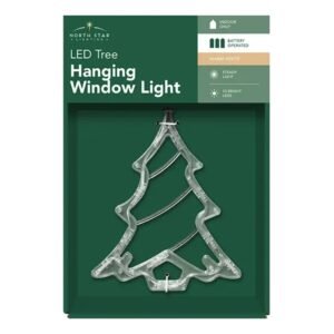 LED Battery Operated Christmas Window Hanger