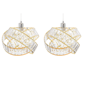 Crystal 3 Tier Interlocking Lamp Shade 31cm Assorted Colours
