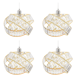 Crystal 3 Tier Interlocking Lamp Shade 31cm Assorted Colours