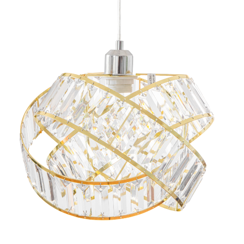 Crystal 3 Tier Interlocking Lamp Shade 31cm Assorted Colours