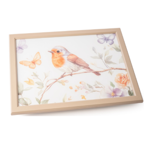 Robin Floral Lap Tray with Cushioned Base 44cm