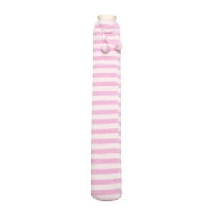 Long Hot Water Bottle Pink & Cream Stripes