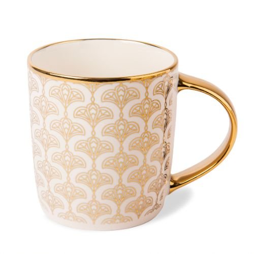 Gold and Cream Gold Ceramic Mug 350ml Assorted Designs