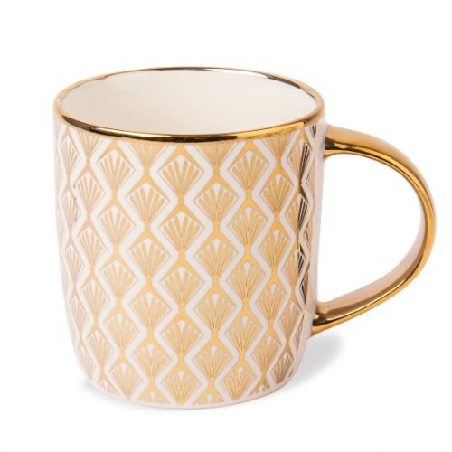 Gold and Cream Gold Ceramic Mug 350ml Assorted Designs