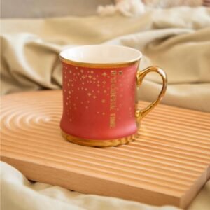 It's Coffee Time Ceramic Mug with Gold Finish 350ml Assorted Designs