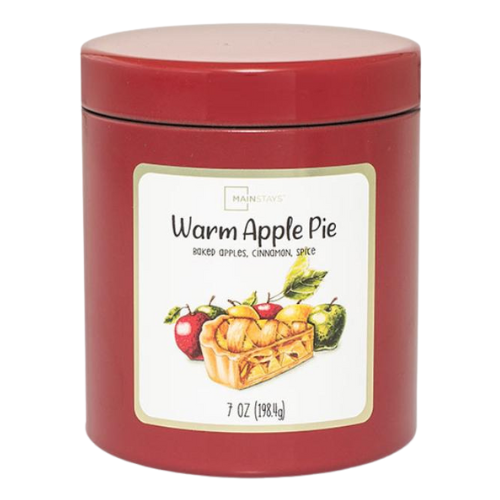 Mainstays Warm Apple Pie Red Tin Scented Candle 7oz (198.4g)