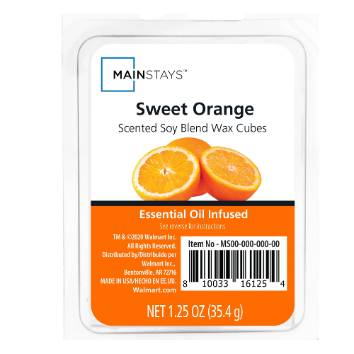 Mainstays Sweet Orange Wax Melt Cubes 6 Pack 35.4g