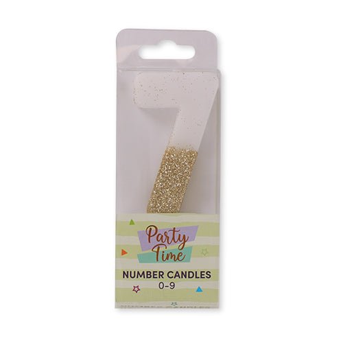 Party Time Number Birthday Candle – No. 7