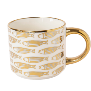 Elegant Bone China Gold Handle Mug 490ml Assorted Designs