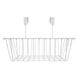 White Overdoor Storage Basket