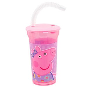 Peppa Pig Pink Cup With Straw