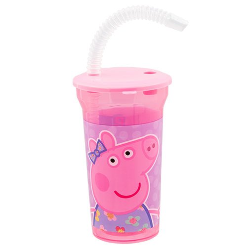 Peppa Pig Pink Cup With Straw