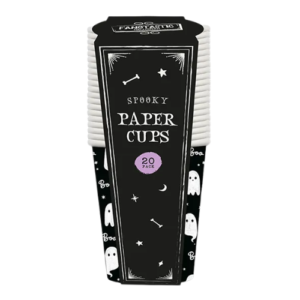 Halloween Printed Paper Cups Ghost Design 20 Pack