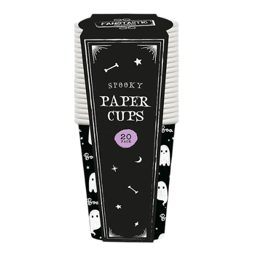 Halloween Printed Paper Cups Ghost Design 20 Pack
