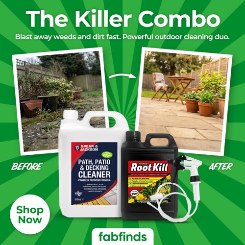 FabFinds Garden Cleaning and Weed Control Bundle Patio Cleaner and Weedkiller Set