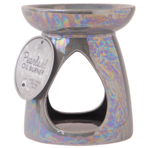 Deluxe Teardrop Pearlised Oil and Wax Melt Burner 14cm Assorted Colours