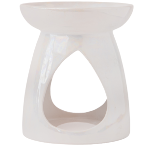 Deluxe Teardrop Pearlised Oil and Wax Melt Burner 14cm Assorted Colours