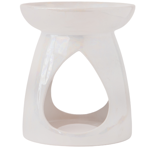 Deluxe Teardrop Pearlised Oil and Wax Melt Burner 14cm Assorted Colours