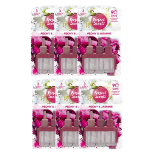 Perfect Scents Peony & Jasmine Air Freshener Refill 3 Pk 20ml Assorted Packs