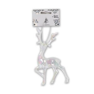 Iridescent Reindeer Hanging Christmas Decoration