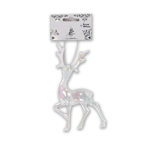 Iridescent Reindeer Hanging Christmas Decoration