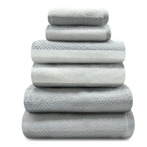 Royal Stripe Towel Collection — Hand Towel — Grey