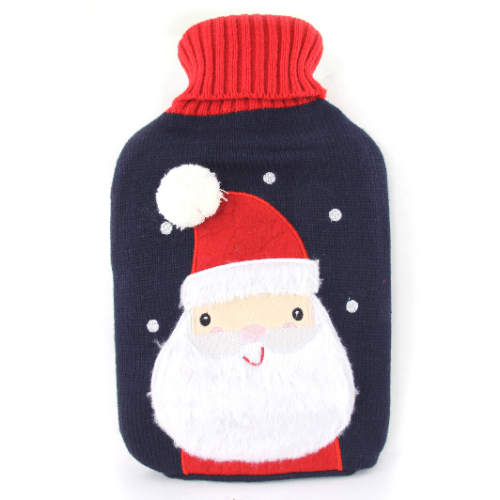 Santa Knitted Character Hot Water Bottle 2 Litres