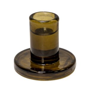 Olive Green Smooth Small Candle Holder