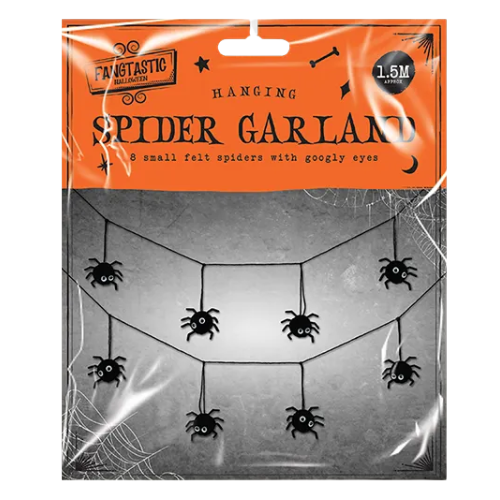 Halloween Hanging Spider Garland 1.5m