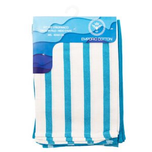 Blue and White Tea Towels 5 pack 45cm x 65cm