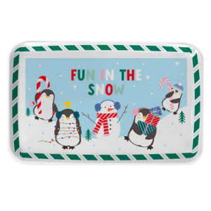 Christmas Plastic Serving Tray L29.5 × W19 Assorted Design