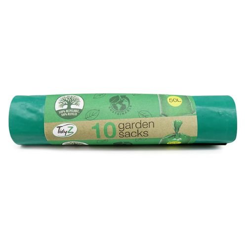 Tidy Z Green Garden Sacks 10 Pack 50L