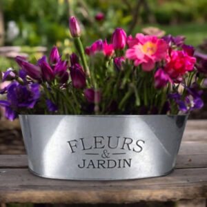 Fleurs & Jardin Silver Aluminium Planter