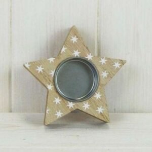 Christmas Wooden Star Tealight Holder