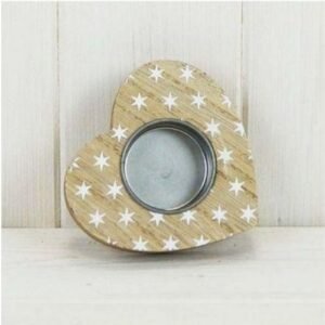 Christmas Wooden Heart Tealight Holder