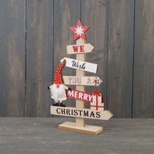 Wooden Standing Christmas Tree Sign