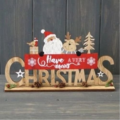 Christmas Sign with Novelty Characters
