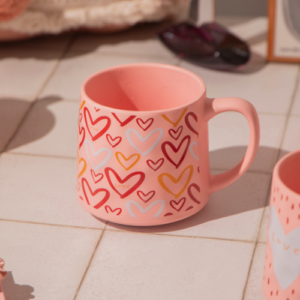 Love Mug with Cute Heart Ceramic Mug 540ml Assorted Designs