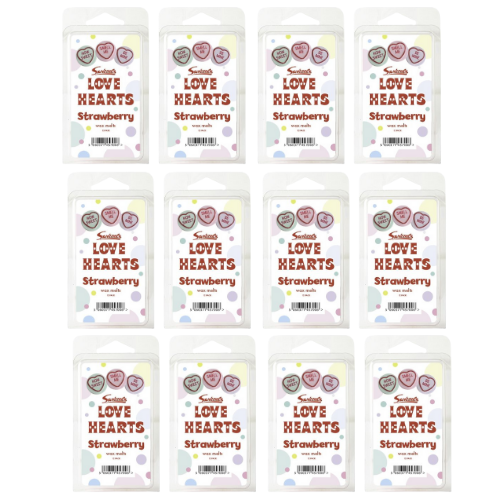 Swizzels Love Hearts Strawberry Wax Melts 12 Melts Assorted