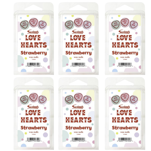 Swizzels Love Hearts Strawberry Wax Melts 12 Melts Assorted