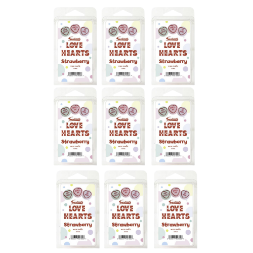 Swizzels Love Hearts Strawberry Wax Melts 12 Melts Assorted