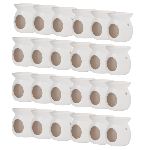 White Ceramic Oil Wax Melt Burner 10cm Assorted Pack Size