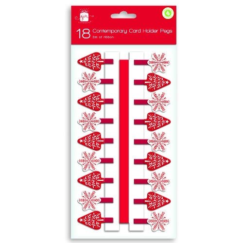 Contemporary Christmas Tree Card Holder 18 Pegs