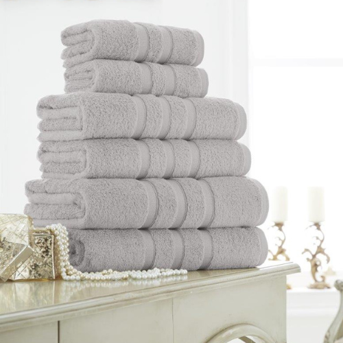 Zero Twist Towel Collection — Hand Towel — Silver