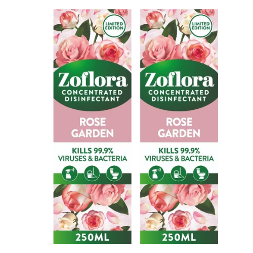Zoflora Rose Garden Concentrated Fragrance 250ml Assorted Packs