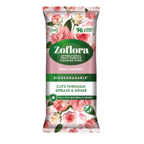 Zoflora Antibacterial Large Wipes Rose Garden 96 Wipes Assorted Packs