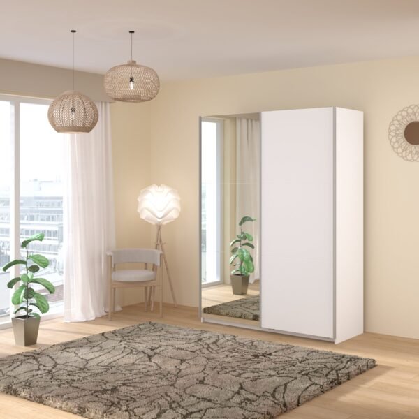Swing White Mirrored Robe